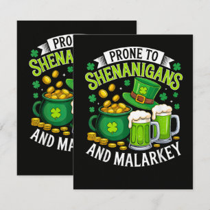 Faire-part Lutins irlandais à la Saint-Patrick enclins aux es