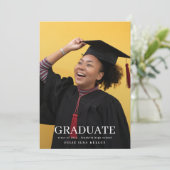 Faire-part Lycée Multi 4 Photo Typographie Diplôme (Debout devant)