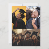 Faire-part Lycée Multi 4 Photo Typographie Diplôme (Dos)