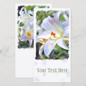 Faire-part Lys de Pâques [Carte de guide plat] 案 内 状 (Devant / Derrière)