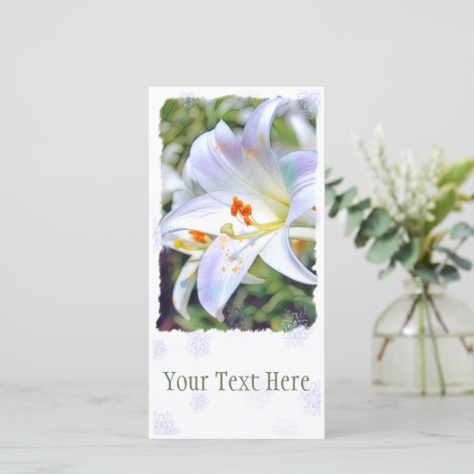 Faire-part Lys de Pâques [Carte de guide plat] 案 内 状 (Debout devant)