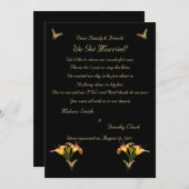 Faire-part Lys et papillons Elopement 2 (Devant / Derrière)