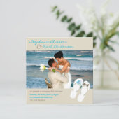Faire-part M. et Mme Flip Flops Mariage sur la Plage Annonce (Debout devant)