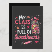 Faire-part Ma classe est pleine d'amoureux Professeur Saint-V (Devant / Derrière)