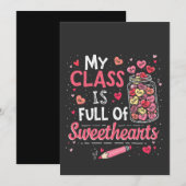 Faire-part Ma classe est pleine de chéris Enseignant Saint-Va (Devant / Derrière)