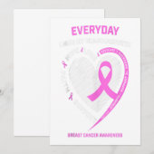 Faire-part Ma Petite-Fille Sensibilisation au cancer du sein (Devant / Derrière)