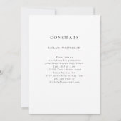 Faire-part Magazine de diplôme Fun Facts Blanc (Dos)