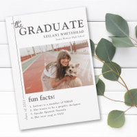 Magazine de diplôme Fun Facts Blanc