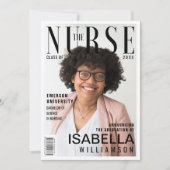 Faire-part Magazine photo pour les diplômés de l'école de soi (Devant)