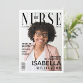 Faire-part Magazine photo pour les diplômés de l'école de soi (Debout devant)