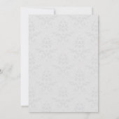 Faire-part Magenta Eiffel Tower Damask Enregistrer La Date (Dos)