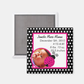 Faire-part Magnet Black Spring Time Lady Bug (Recto/Verso)