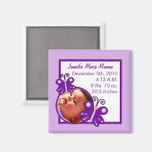 Faire-part Magnet Purple Spring Time Papillon (Recto/Verso)