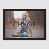 Faire-part Magnétique Stylish Black Graduation (Devant)