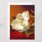 Faire-part Magnolia sur Red Velvet Martin Johnson Heade (Devant / Derrière)