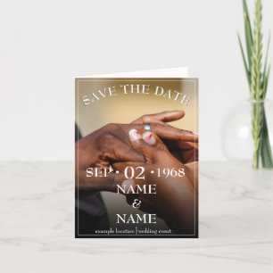 Faire-part Mains d'un couple mariage avec une bague