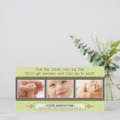 Faire-part Mains Minuscules, Pieds Minuscules (chaux) (Debout devant)