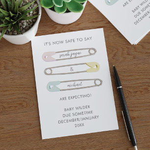 Faire-part Maintenant Sûr De Dire Attendu Grossesse Des Éping