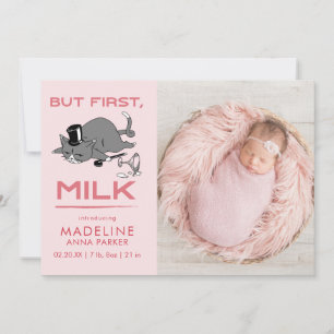 Faire-part Mais Premier Milk Funny Chat Photo Naissance