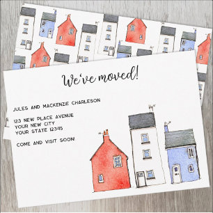 Faire-part Maison aquarelle Changement d'adresse
