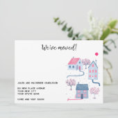 Faire-part Maison aquarelle Changement d'adresse (Debout devant)