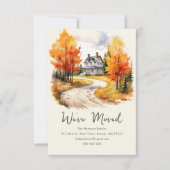 Faire-part Maison automnale | Nouvelle adresse domicile (Devant)