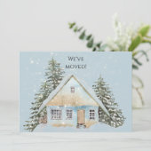 Faire-part Maison dans la neige Nouvelle adresse (Debout devant)