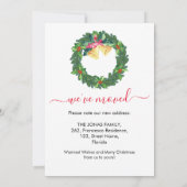 Faire-part Maison de vacances de Noël Camion rouge mobile (Dos)