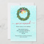 Faire-part Maison de vacances de Noël Moving Red Truck Blue (Dos)