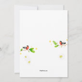 Faire-part Maison d'oiseaux de vacances Nouvelle maison Faire (Dos)