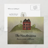 Faire-part Maison Douce Maison Nouvelle Carte Postale d'Adres (Devant / Derrière)