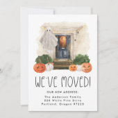 Faire-part Maison hantée mignonne et Éffrayante Halloween Dém (Devant)