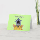 Faire-part Maison mobile pour chat et oiseaux (Devant)
