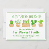 Faire-part Maison Plantes Cactus White Nouvelle Maison Faire- (Devant)