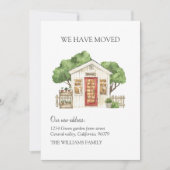 Faire-part Maison Rustique Maison Rouge Ferme Nous Avons Démé (Devant)