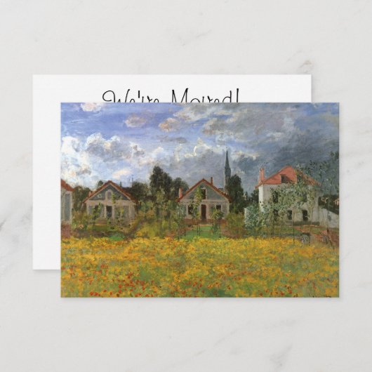 Faire-part Maisons à Argenteuil par Monet, Changement d'adres (Devant / Derrière)