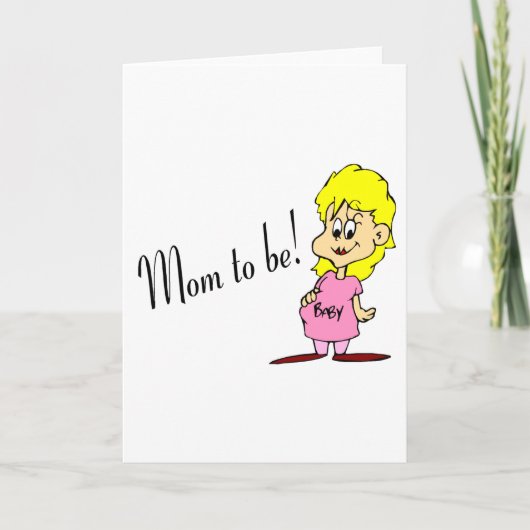 Faire-part Maman à être (femme enceinte) (Devant)