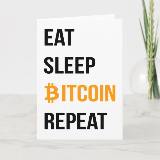 Faire-part Mangez le Bitcoin du sommeil Répétition (Devant)