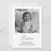 Faire-part manuscrit de baptême avec photo (Devant)