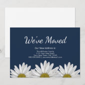 Faire-part Marais Modernes Marine Blue Floral Moving (Devant / Derrière)