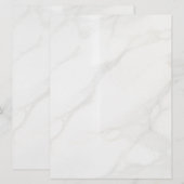Faire-part Marbre Blanc (Devant / Derrière)