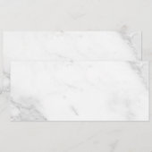 Faire-part Marbre Blanc (Devant / Derrière)