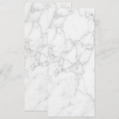 Faire-part Marbre Blanc (Devant / Derrière)