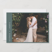 Faire-part Mariage à feuillage persistant à faible (Devant)