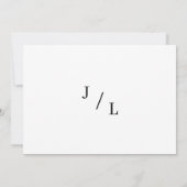 Faire-part Mariage à l'Étranger Photo Minimaliste Script (Dos)