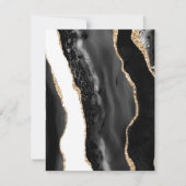 Faire-part Mariage agate moderne enregistrer l'invitation de  (Dos)