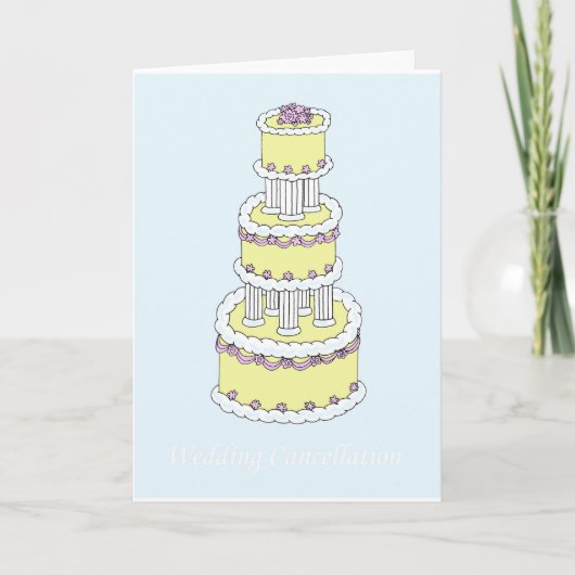 Faire-part Mariage Annulation Stylish Cake (Devant)