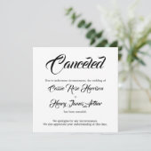 Faire-part Mariage annulé blanc (Debout devant)