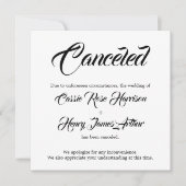 Faire-part Mariage annulé blanc (Devant)