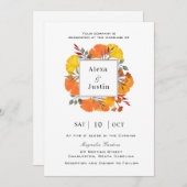 Faire-part Mariage aux feuilles de Ginkgo  (Devant / Derrière)